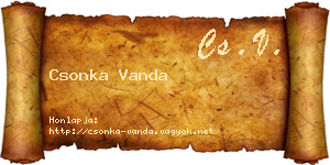 Csonka Vanda névjegykártya